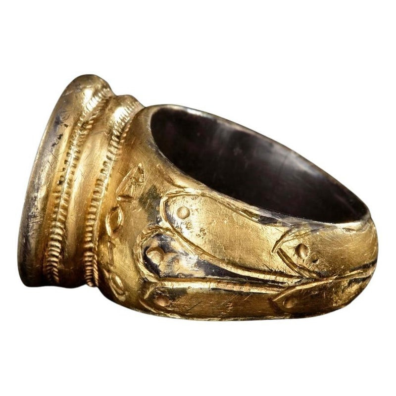 Genuine Ancient Crown Ring Medieval Ring Roman Empire Ring Byzantine Ring Constantinople Istanbul outlet Ancient Bronze Intricate Ring Size 8 57060