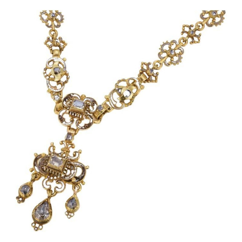 A Renaissance Diamond And Enamel Necklace 16th Century