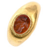 Ancient Roman Gold Ring with Eros Intaglio 2nd Century AD
