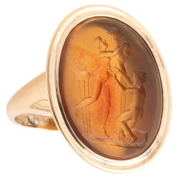 A Gold Ring With Priapus...