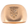 18kt Yellow Gold Signet Family Crest Men's Ring