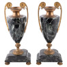 Pair Of 19th Century Green Marble & Ormolu Vases