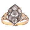 Georgian Rococo Diamond Ring Circa 1740-1760