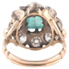 A Cabochon Emerald And Diamond Cluster Ring