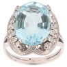 Retro Aquamarine And Diamond Dress Ring