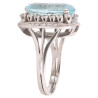 Retro Aquamarine And Diamond Dress Ring