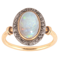 Antique Oval Opal and...