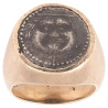 Ancient Silver Coin With A Gorgon Head Ring