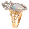 Antique French Opal And Diamond Engagement Ring Late 19th Century