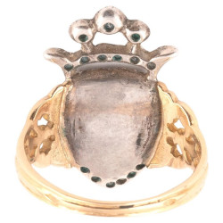 Antique French Opal And Diamond Engagement Ring Late 19th Century