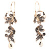 Antique Old Cut Diamonds Silver and Gold Earrings 1890 ca.