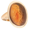 A Gold Ring With Priapus Carnelian Intaglio By Giovanni Pichler Circa 1780