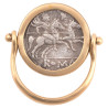 Roman Quinctius Flamininus Denarius The Dioscuri Swivel Gold Ring