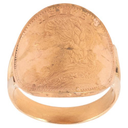 1935 Swiss 20 Franc Helvetia Gold Coin Ring