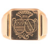 Antique 18kt Rose Gold Signet Family Crest Ring