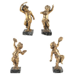 A Four of late 19th century Italian Gilt Bronze Figures Of Musical