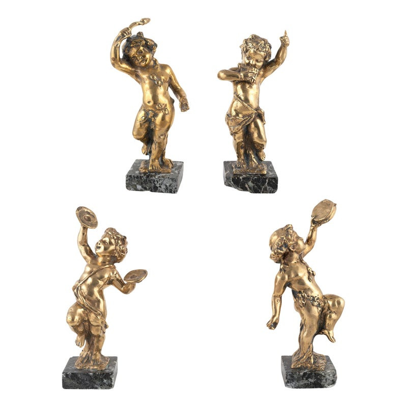 A Four of late 19th century Italian Gilt Bronze Figures Of Musical