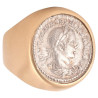 18kt Yellow Gold And Silver Roman Coin Severus Alexander (222-235 AD) Ring