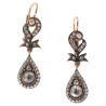 Antique Italian Pair Of Rose-Cut Diamond Earrings 1870ca