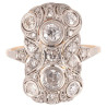 Art Deco Old Cut Diamond And Platinum Ring 1910's