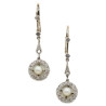 Early 1900 Pearl Diamond And Gold Pair Of Earrings