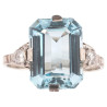 Aquamarine approximately 3ct and Diamond Ring