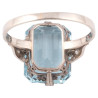 Aquamarine approximately 3ct and Diamond Ring