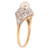 Natural Pearl and Diamond Ring