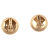 A Large Pair Of 18kt Yellow Gold Ear Clips of Button Design By Mario Buccelati