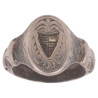 Silver Merchant's Inlaid Niello Ring Seal With Coat Of Arms Circa XV Sec.