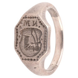 Silver Merchant's Seal Ring...