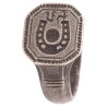 Silver Merchant's Men's Ring Seal With Symbols Of Horseshoe XV Sec.