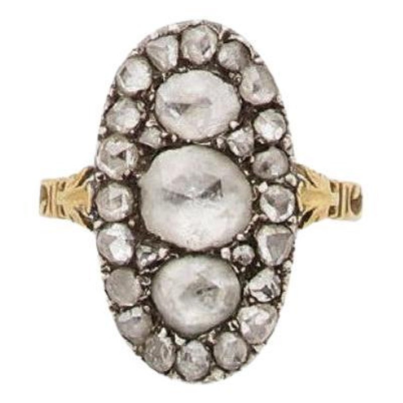 An Late 18th Century Georgian Rose Diamond Cluster Ring