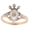 Late Rococo Heart Shaped Diamond Crown Ring 1760's