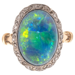 A Black Opal And Diamond...