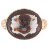 Agate cameo Tragic Greek Theatre Mask Ring Early 19th century