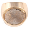 Gold Ring Featuring A Roman Silver Denarius Of Emperor Vespasian 69 CE - 79 CE