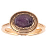 Gold Ring With Clasped Hands Amethyst Cameo 2nd-3rd century AD