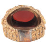 Classical Revival Cabochon Garnet And 18k Gold Ring