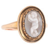 Italian Grey Agate Ring With Renaissance Cameo