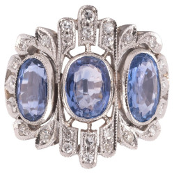 Antique Art Deco Platinum...