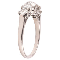 Platinum Old Cut Diamond Five-Stone Ring