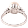 Platinum Natural Pearl And Rose Cut Diamond Ring Circa 1910