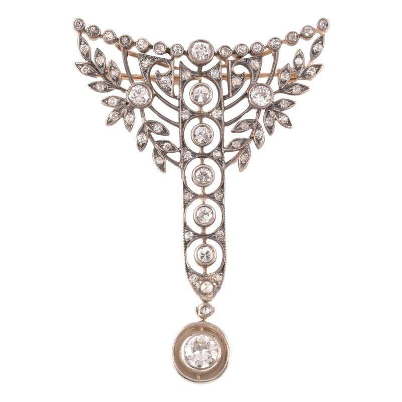 Art Nouveau Diamond Brooch/Pendant Circa 1900