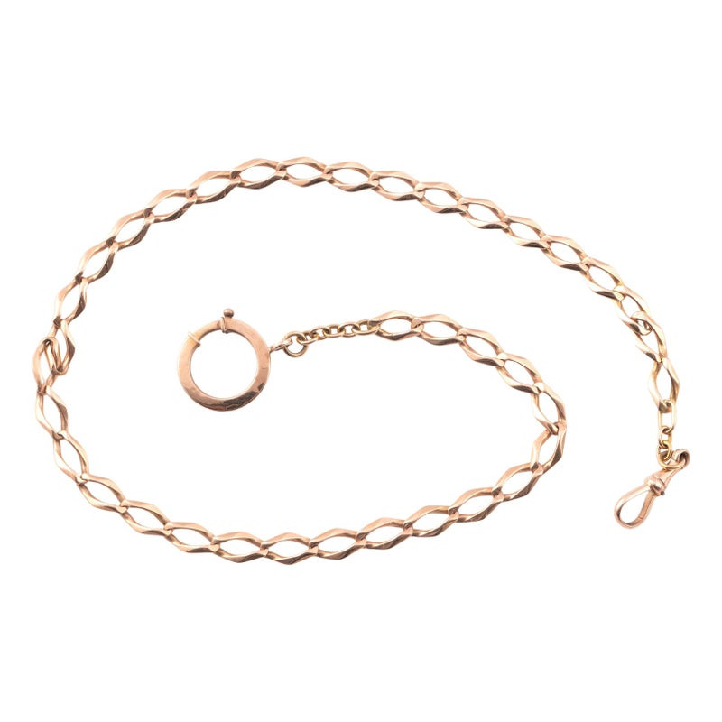 A 18kt Rose Gold Watch Chain Necklace