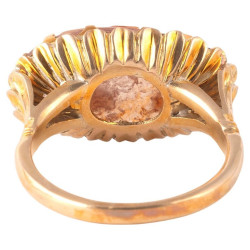 Roman Two Putti Pinkish Agate in Gold Ring 3rd-4th century AD