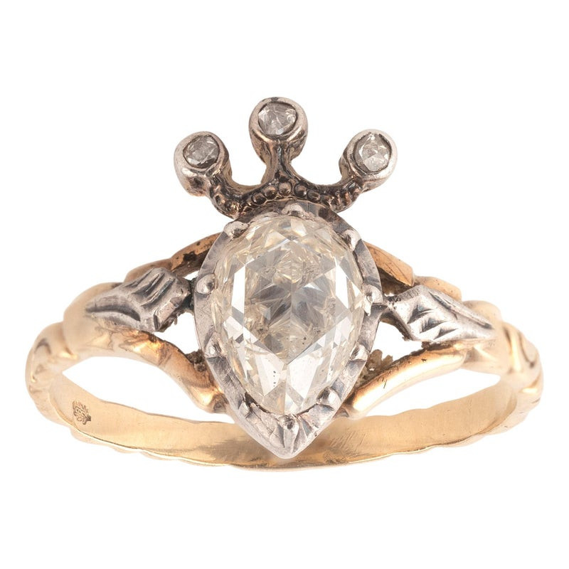 A Late 18th Century Rose-Cut Diamond Single Stone Ring