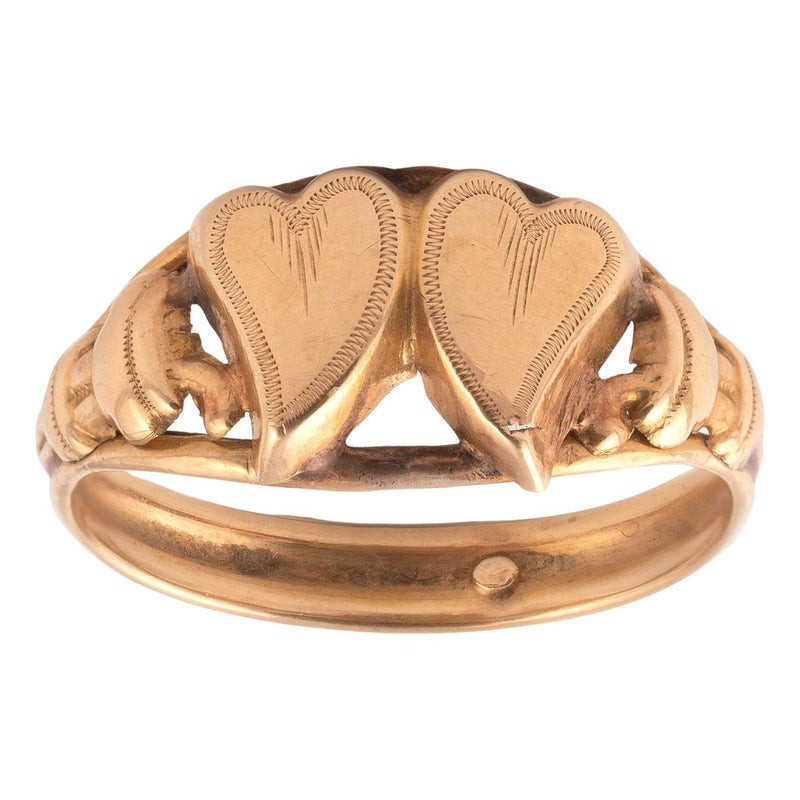 Italian Gimmel/Fede Gold Ring