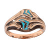 Italian Gimmel/Fede Enamel Gold Ring