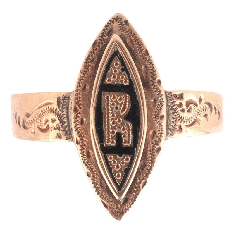 Antique Bourbon Era "Ricordo" Gold Ring